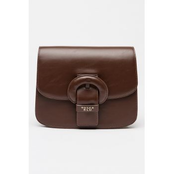 Geanta crossbody din piele ecologica - Maro pamantiu
