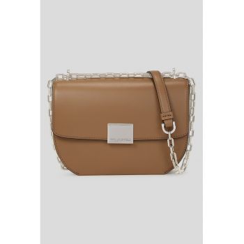 Geanta crossbody din piele Forever - Maro taupe