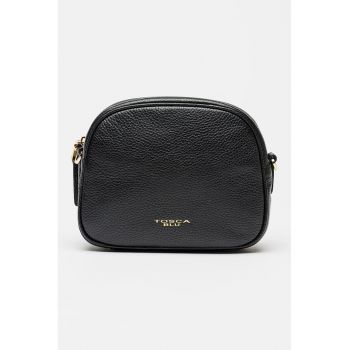Geanta crossbody din piele Lily - Negru