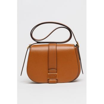 Geanta crossbody din piele Nouveau - Maro scortisoara