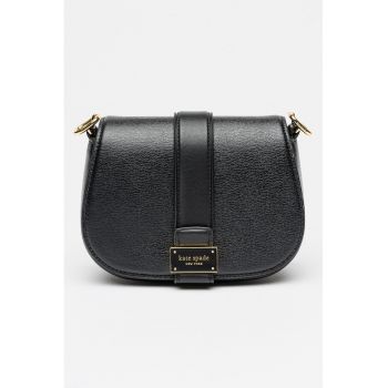 Geanta crossbody din piele Nouveau - Negru