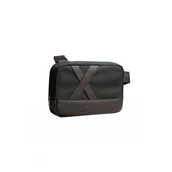 Geanta crossbody unisex Nougrod - Maro inchis/Kaki pal