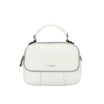 Geanta dama cu maner Flora&Co B-F8511 M7 - Alb