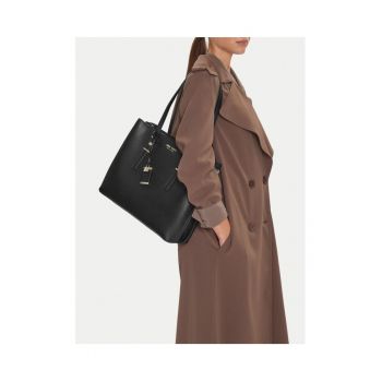 Geanta dama  model C-MICHIGAN-LDA8265 - neagra - din material textil.