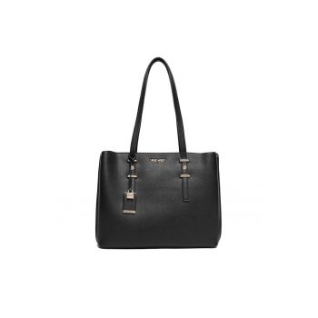 Geanta dama  model C-MICHIGAN-LDA8265 - neagra - din material textil.