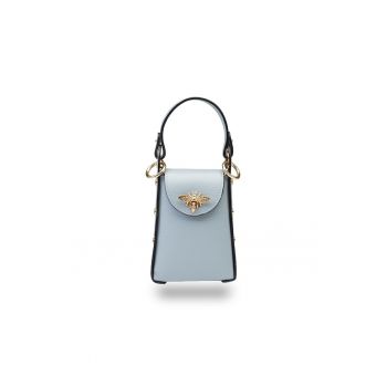 Geanta dama Sofi din piele naturala - Albastru deschis