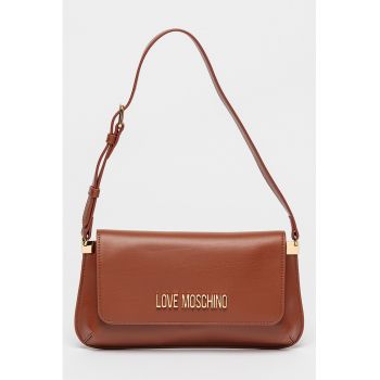 Geanta de piele ecologica cu bareta de umar - Caramel