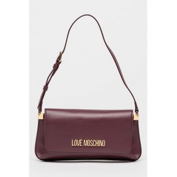 Geanta de piele ecologica cu bareta de umar - Violet