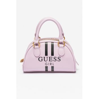 Geanta din piele ecologica cu bareta de umar si logo