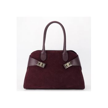 Geanta din piele naturala 1895 130 - Visiniu