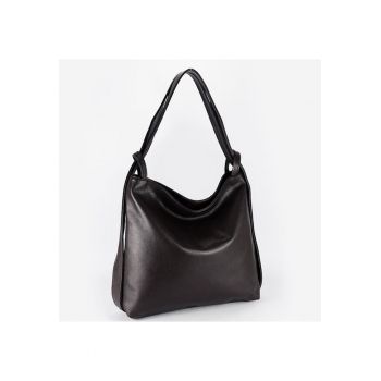 Geanta din piele naturala 2 in 1 8919 132 - Maro