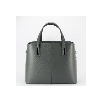 Geanta mare neagra din piele naturala 8922 - Gri