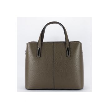 Geanta mare taupe inchis din piele naturala 8922 130 18900 - Maro taupe