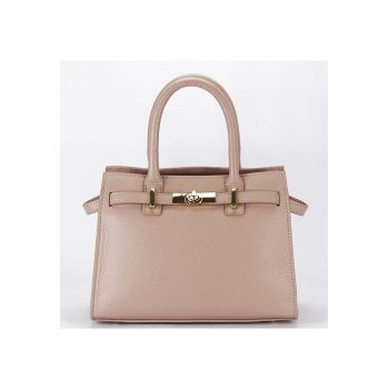 Geanta medie din piele naturala 1727 122 - Roz