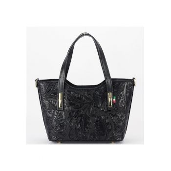 Geanta negru din piele naturala 8904 131 19191 - Negru