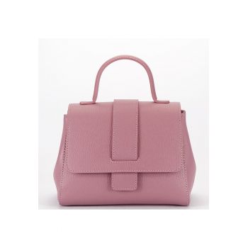 Geanta roz din piele naturala 1047 123 17789 - Roz