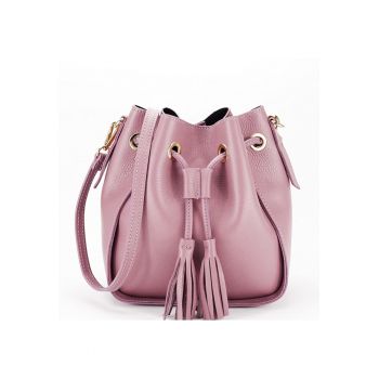 Geanta roz plamaniu din piele naturala 1110 125 15626