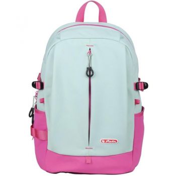 Ghiozdan Ergonomic Sport, Menta / Roz, 44 cm Inaltime, 31 cm Latime