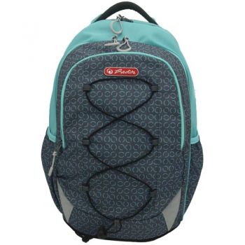 Ghiozdan Ergonomic Strings Pro, Motiv Circles, Inaltime 43 cm, Latime 29 cm