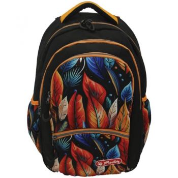 Ghiozdan Ergonomic Zipper Pro, Motiv Leaves, 43 cm Inaltime, 29 Latime