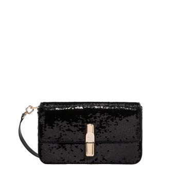 Iride s crossbody tessuto nero
