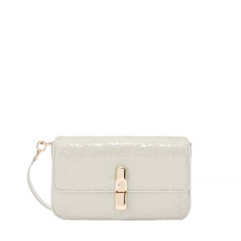 Iride s crossbody tessuto panna