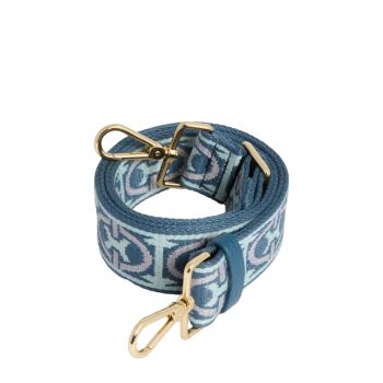 Monogram shoulder strap deep blue