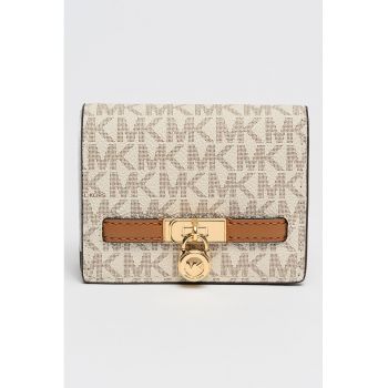 Portofel cu model monograma Hamiltone Moderne - Maro/Alb murdar