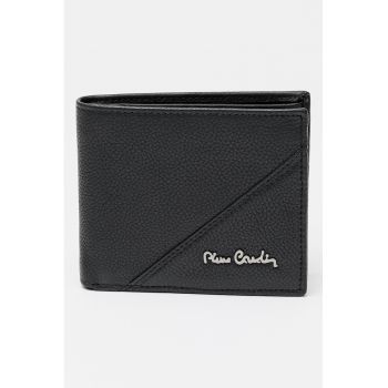 Portofel pliabil din piele - Negru