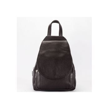 Rucsac cafeniu din piele naturala 8906 122 19039 - Maro cafeniu