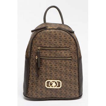 Rucsac cu model si garnituri de piele ecologica