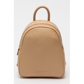 Rucsac de piele ecologica cu logo - Maro camel