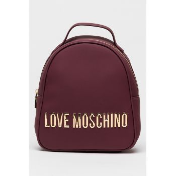 Rucsac de piele ecologica cu logo metalic - Violet