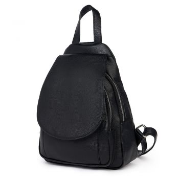 Rucsac din piele naturala Dante negru