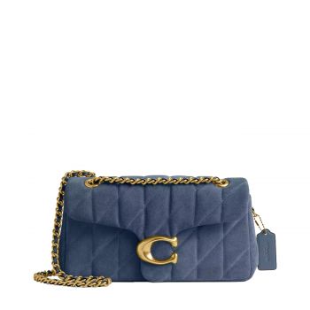 Tabby shoulder bag 26 with quilting b4/light denim