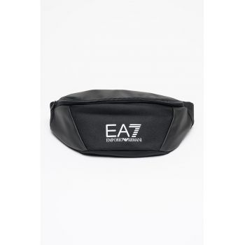 Borseta cu imprimeu logo si bareta ajustabila - Negru/Alb optic