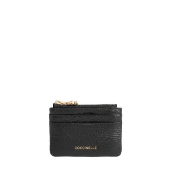 C-me small card holder grained leather noir