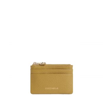 C-me small card holder grained leather seagrass