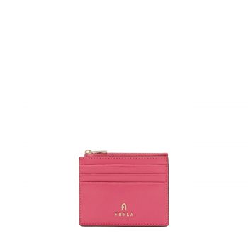 Camelia s zipper card case velvet pink