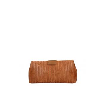 eanta crossbody cu bareta lant - Maro camel