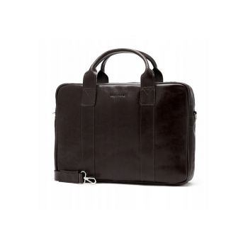 Geanta barbati Brodrene - Piele naturala - Maro inchis si Negru - Maro inchis