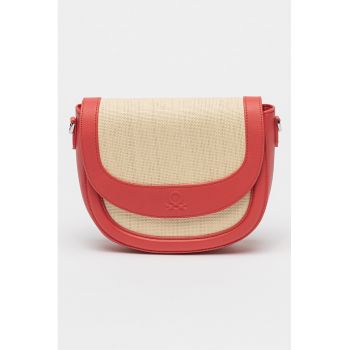 Geanta crossbody cu bareta detasabila - Rosu