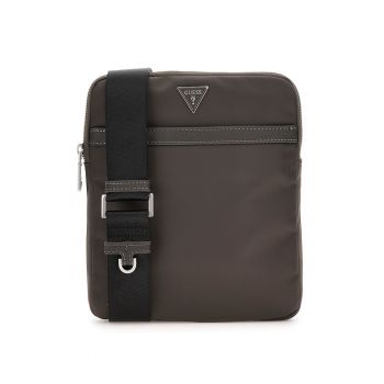 Geanta crossbody cu detaliu logo - Maro inchis