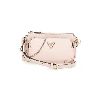 Geanta crossbody de piele ecologica cu etui detasabil Noelle - Roz deschis