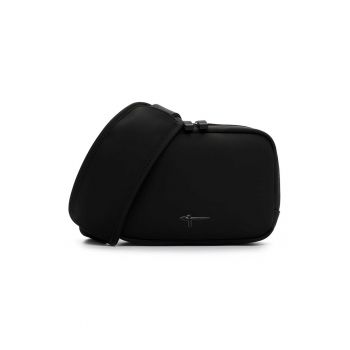 Geanta crossbody de piele ecologica cu logo discret