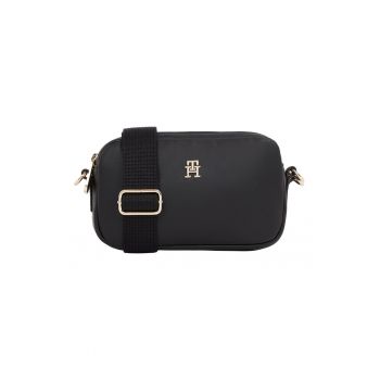 Geanta crossbody de piele ecologica Poppy - Negru