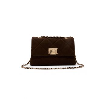 Geanta crossbody din material textil Simkee - Maro inchis