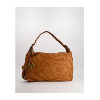 Geanta crossbody  piele naturala - maro - 9cm inaltime toc - 3 compartimente interioare - curea detasabila