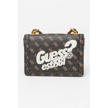 Geanta cu bareta lant convertibila Abey - Maro inchis