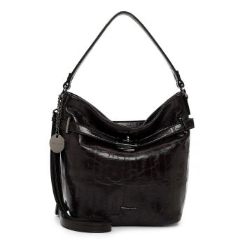 Geanta cu maner si aspect lacuit